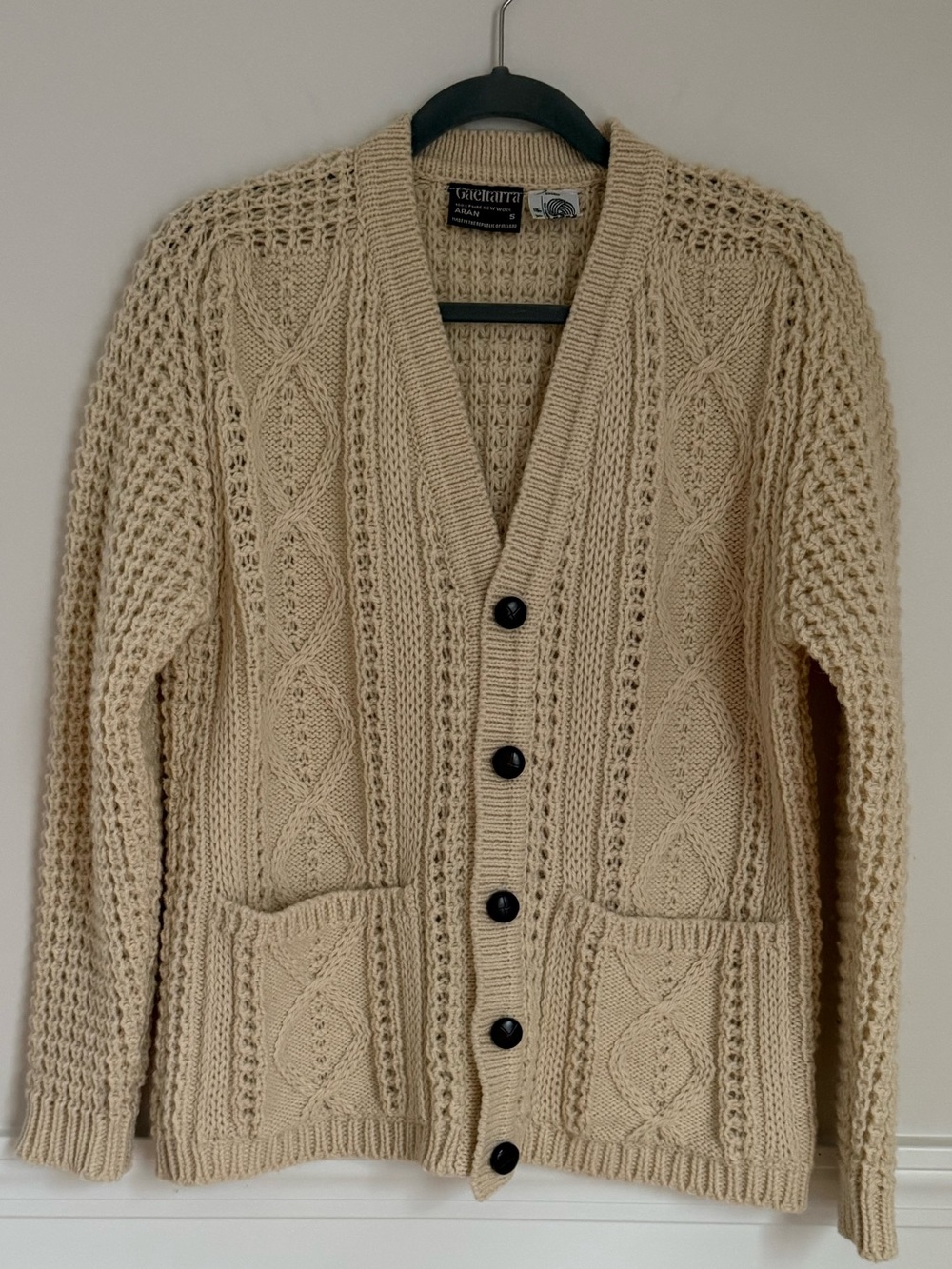Gaeltarra Irish Wool Cable Knit Cardigan
